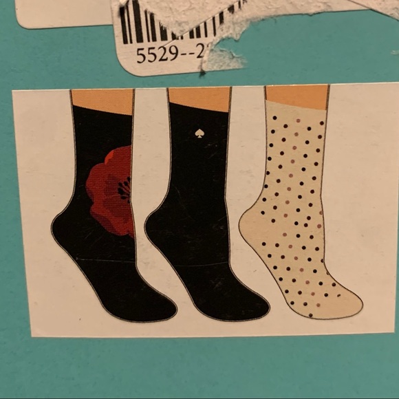 Kate Spade Boxed Crew Sock Set - 3 Pairs! - Picture 4 of 4